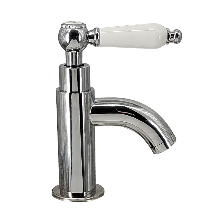 蛇口 単水栓 カラン 陶器レバーハンドル 手洗器 洗面 省スペース