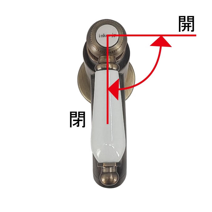 蛇口 単水栓 カラン 陶器レバーハンドル 手洗器 洗面 省スペース