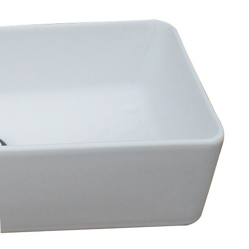 洗面ボウル 小さい 四角 陶器 置き型 オーバーフロー無し W460×D230