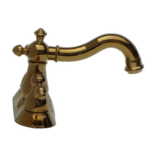 4インチ混合水栓（三つ穴混合水栓・360°回転可能・蛇口）金 ゴールド