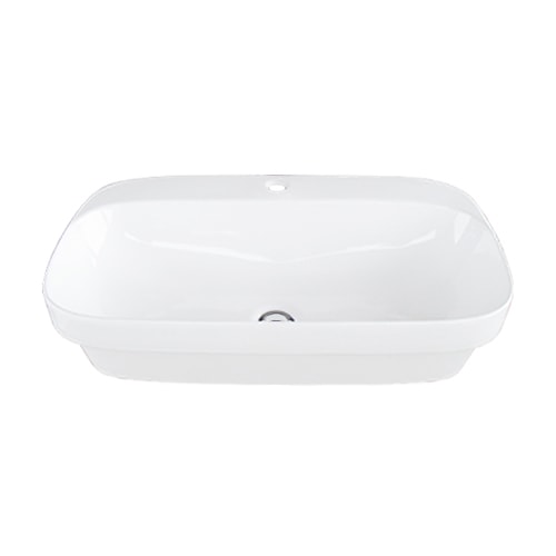 洗面ボウル 陶器 四角 置き型(オンカウンターシンク