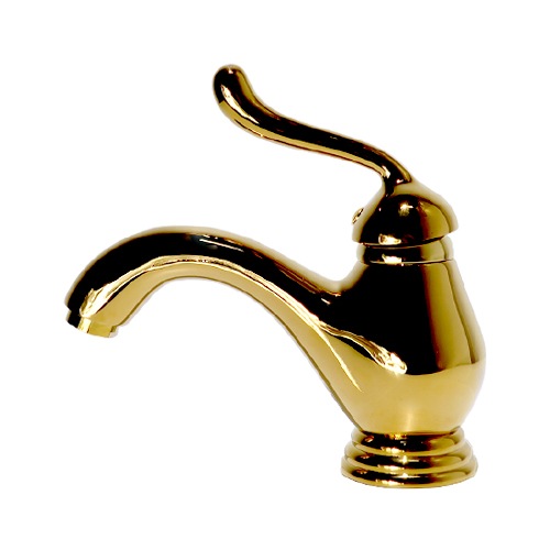 混合水栓 蛇口 カラン おしゃれ DIY リフォーム 金 ゴールド | 品番INK