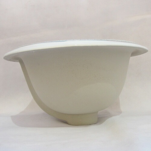 洗面ボウル おしゃれ 柄 陶器 楕円 埋め込み 手洗い鉢 オーバーフロー