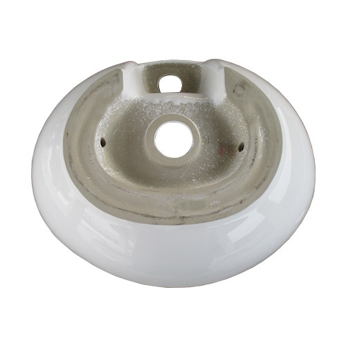 洗面ボウル 陶器 丸型 置き型(オンカウンターシンク) オーバーフロー