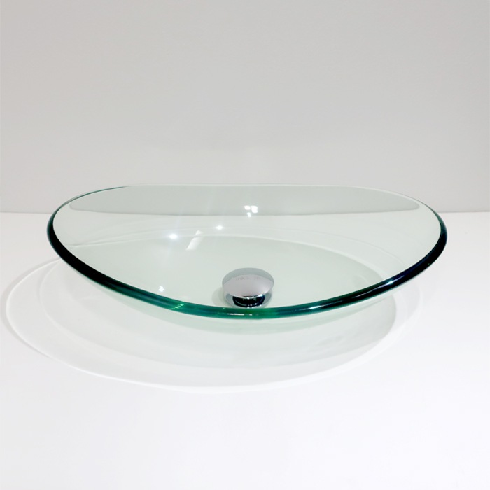小さいガラス洗面ボウル（ガラス洗面ボール・ガラスシンク・洗面台