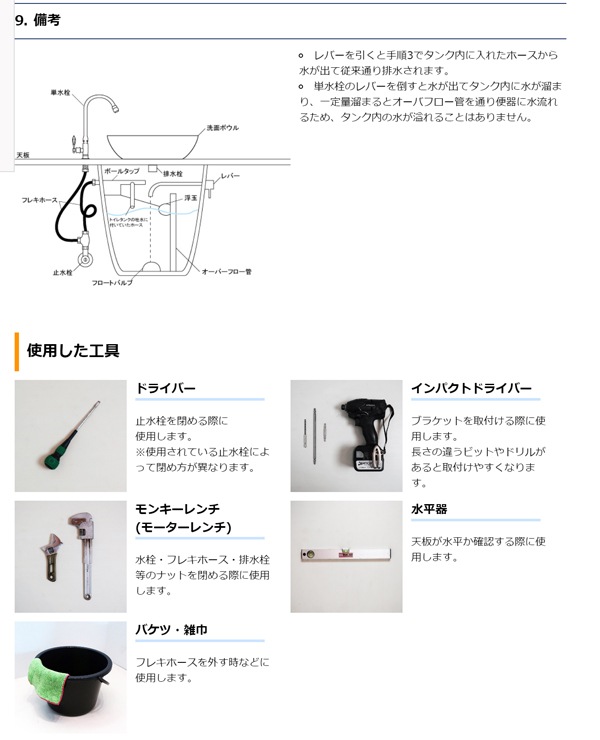 トイレタンク DIY 洗面ボウル 洗面器 水栓 蛇口 PVC 天板 洗面台セット