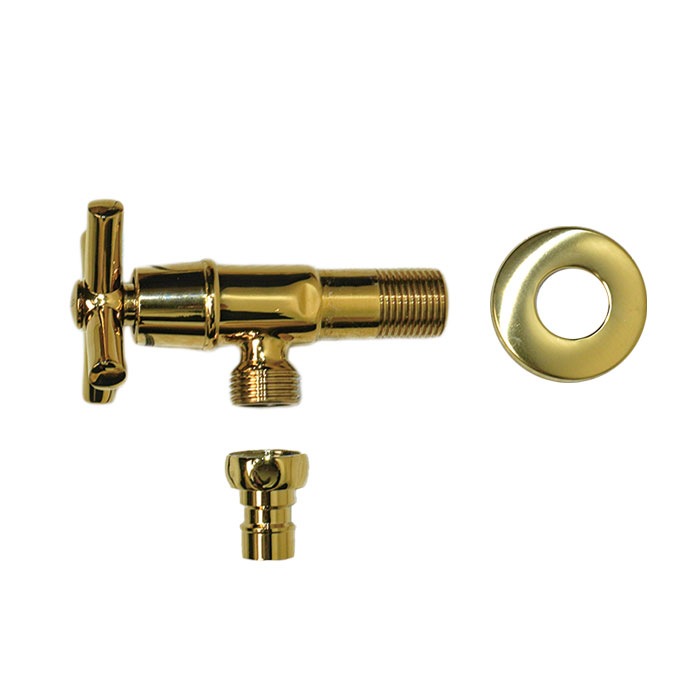 洗濯機用水栓 壁付け 金 ゴールド おしゃれ ワンタッチ | 品番INK