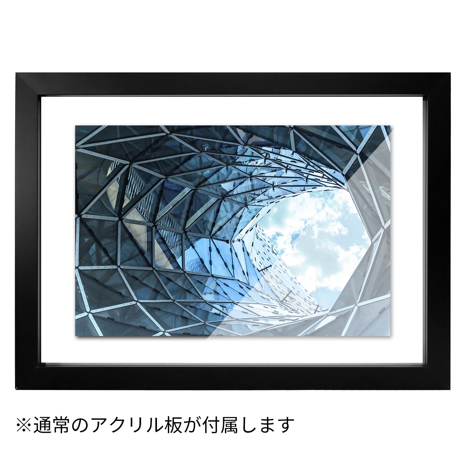 ギャラリーフレーム スリットブラック フロートマウントボード