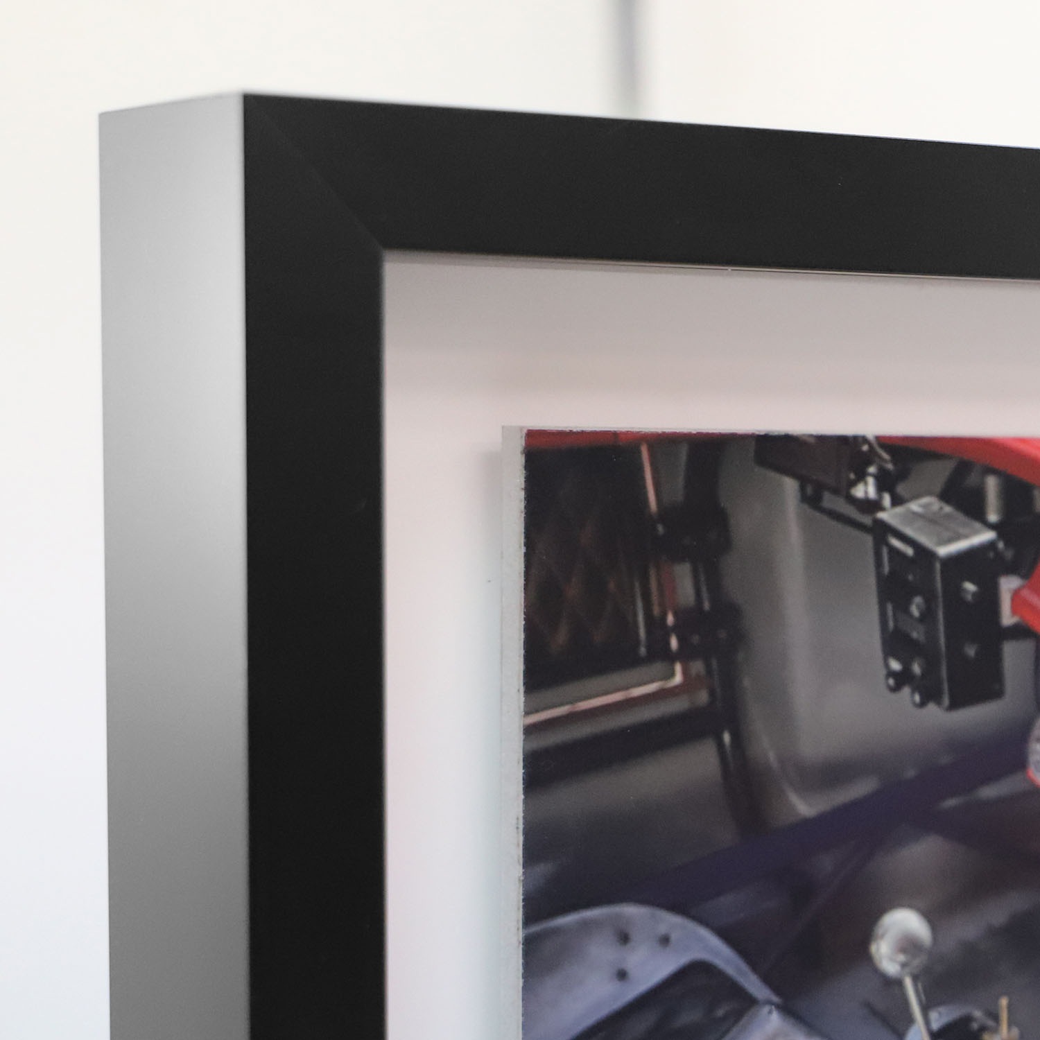 ギャラリーフレーム スリットシルバー フロートマウントボードセット（糊付）、アクリル有 A2 フレーム製品/その他,ギャラリーフレーム