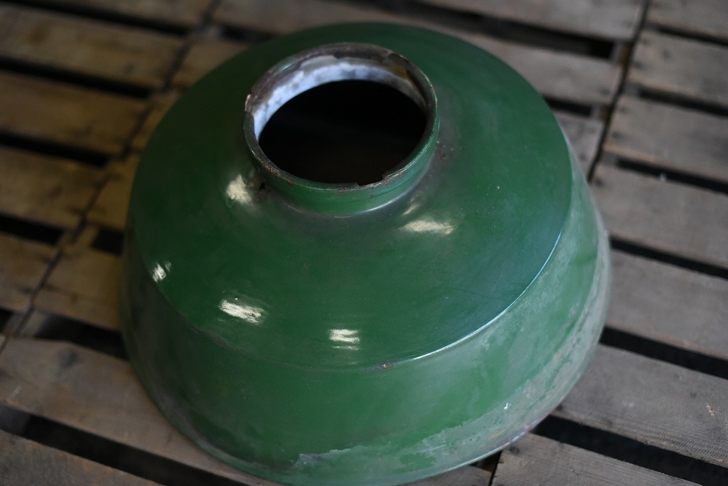 1617 ヴィンテージ インダストリアル ランプ シェード グリーン