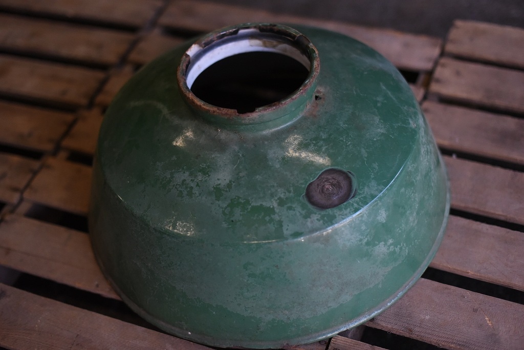 1616 ヴィンテージ インダストリアル ランプ シェード グリーン