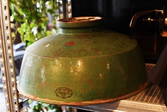 101313 ヴィンテージ　インダストリアル ランプ シェード　グリーン