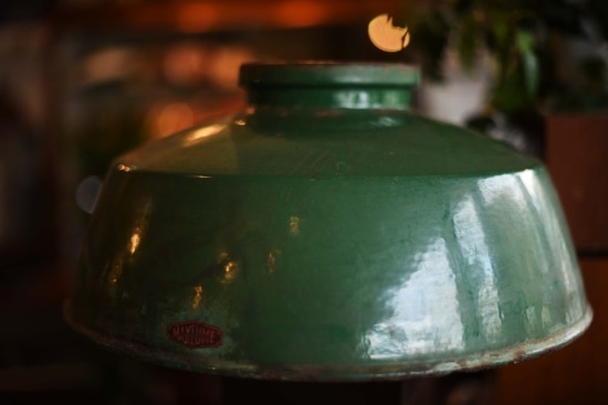 101317 ヴィンテージ　インダストリアル ランプ シェード　グリーン