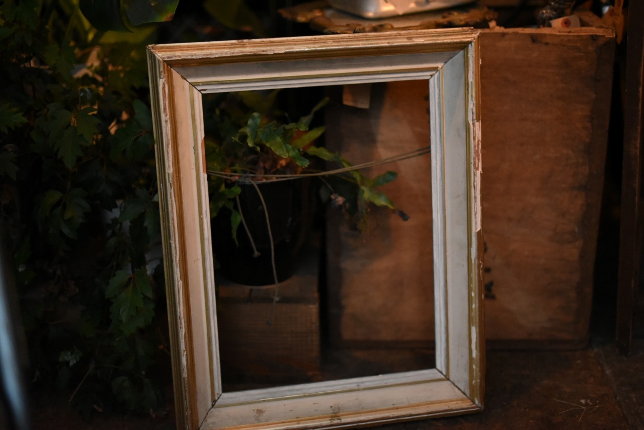 101384 ヴィンテージ　ゴールドホワイト　フレーム