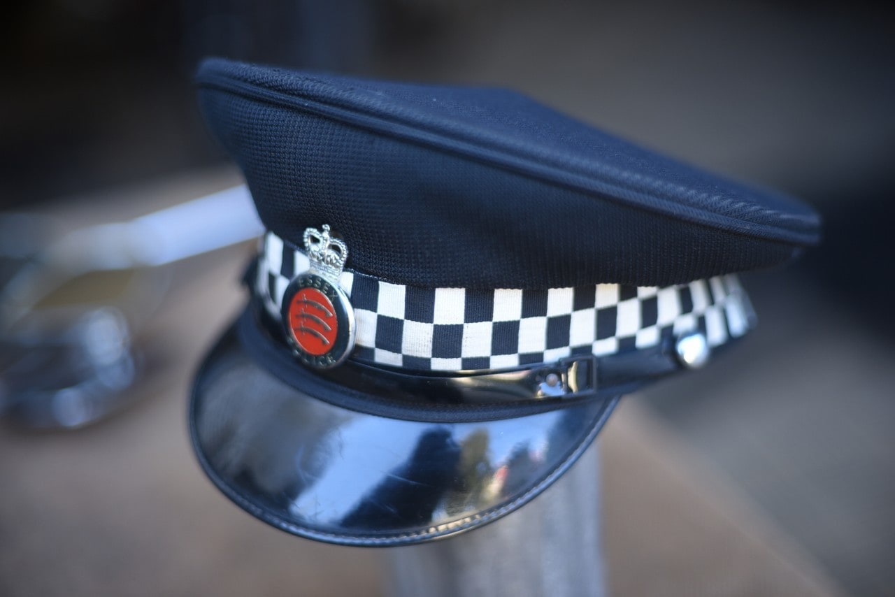ヴィンテージ　ESSEX POLICE 警察帽　MADE IN ENGLAND 101062