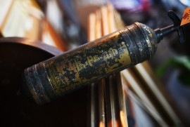101109 UK　消火器　FIRE EXTINGUISHER 真鍮　ブラス　英国 |ヴィンテージ雑貨|ガレージグッズ　