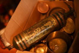 101112 UK　消火器　FIRE EXTINGUISHER 真鍮　ブラス　英国 |ヴィンテージ雑貨|ガレージグッズ　