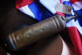 101107 UK　消火器　FIRE EXTINGUISHER 真鍮　ブラス　英国 |ヴィンテージ雑貨|ガレージグッズ　