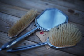 UKヴィンテージ　ハンドミラー　ヘアーブラシ　ハンドブラシ　3点セット　MADE IN ENGLAND 英国　101191|雑貨/靴|レディースファッション