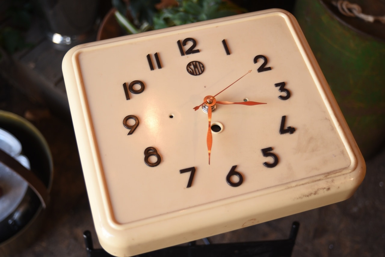 ヴィンテージ　フランス　時計メーカー「SMI社」 壁掛け時計　クオーツ換装　101831