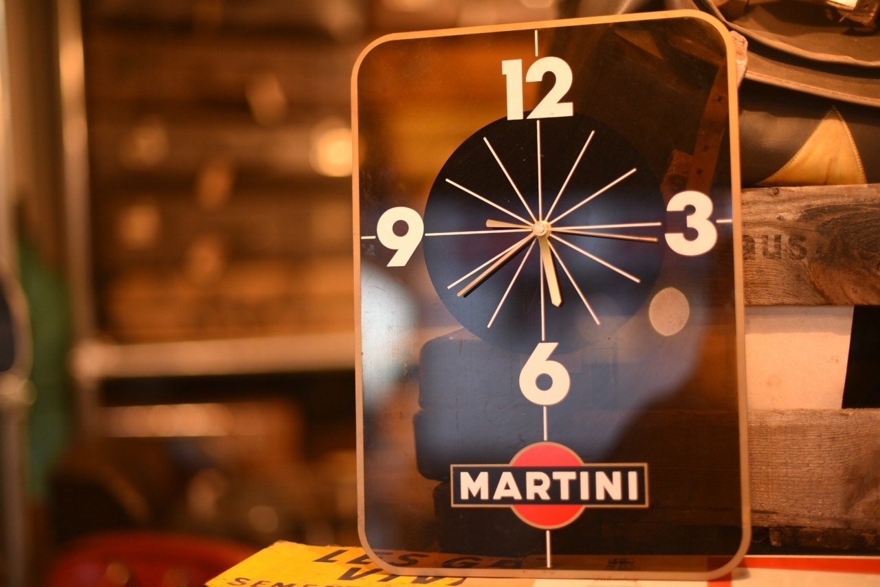 101829 ヴィンテージ　マルティニ　MARTINI 掛け時計　クオーツ化済品