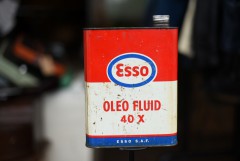ESSO  OLEL FLUID 40 Xオイル缶　102002|オイル缶/ボトル|ガレージグッズ　