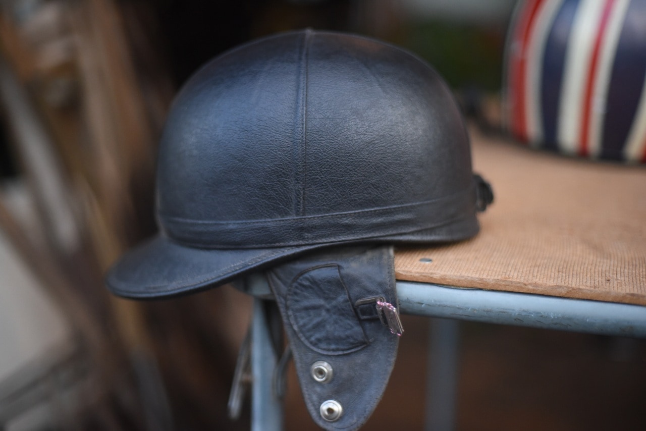 102220　ルイスレザー　AVIAKIT　ヴィンテージ 　ハーフヘルメット　オワン　ヘルメット　