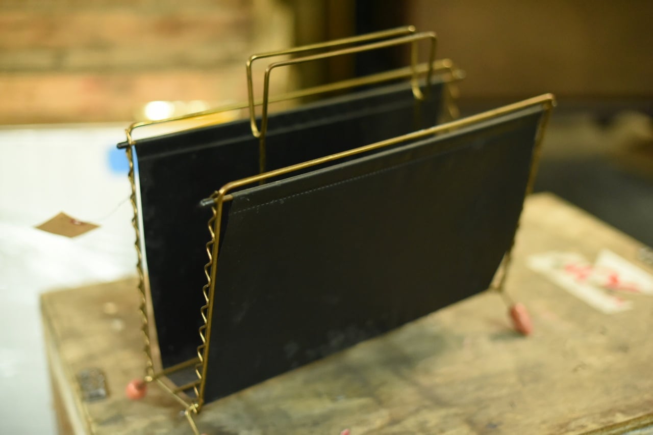 102423 レコード マガジンラック スチール 英国製 MADE IN ENGLAND