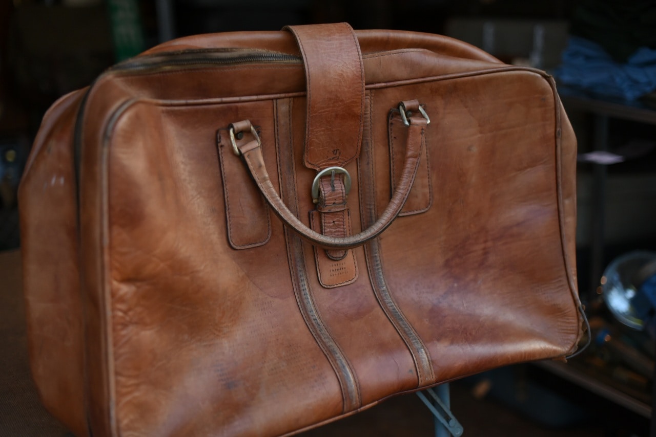 101344  UK ヴィンテージ 「HARRODS LONDON」 ハロッズ ロンドン 別注バッグ　トランクケース　　