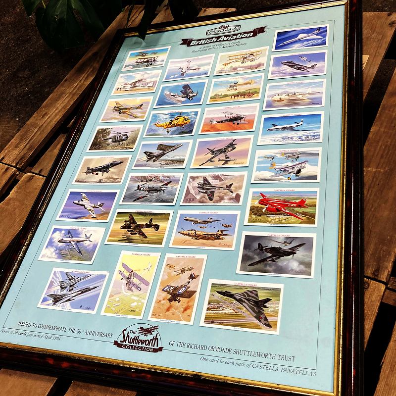 102444 ヴィンテージ　ウッド ゴールド　　フレーム　BRITISH AVIATION カード