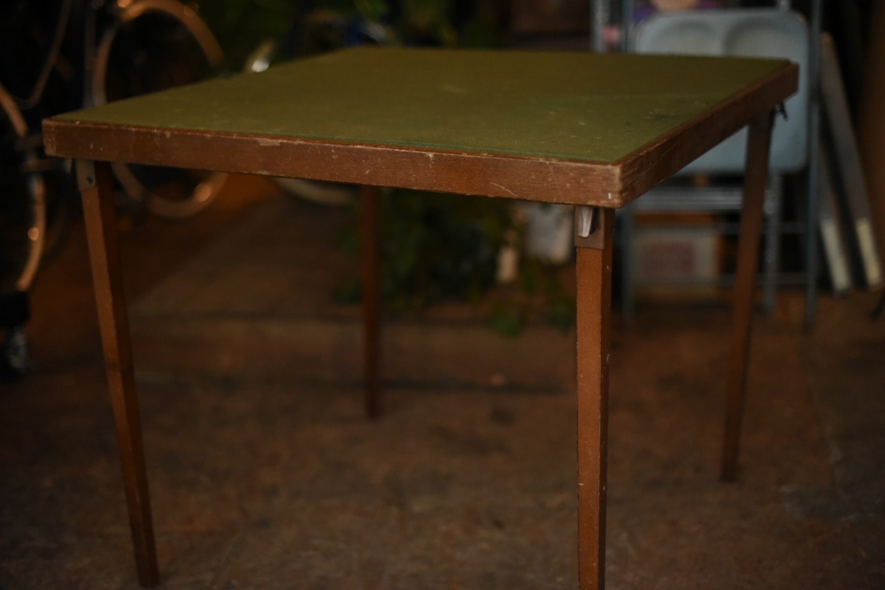 2740 ヴィンテージ ゲームテーブル カジノ ポーカーテーブル 折り畳み収納可能