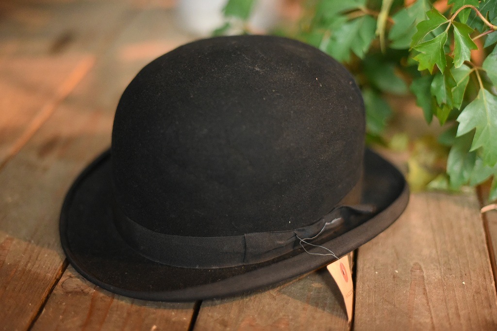 英国製 イギリス製 アンティーク ヴィンテージ ボーラーハット Sサイズ