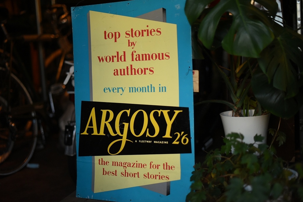 205 ヴィンテージ　「ARGOSY」 看板　 英国製　MADE IN ENGLAND