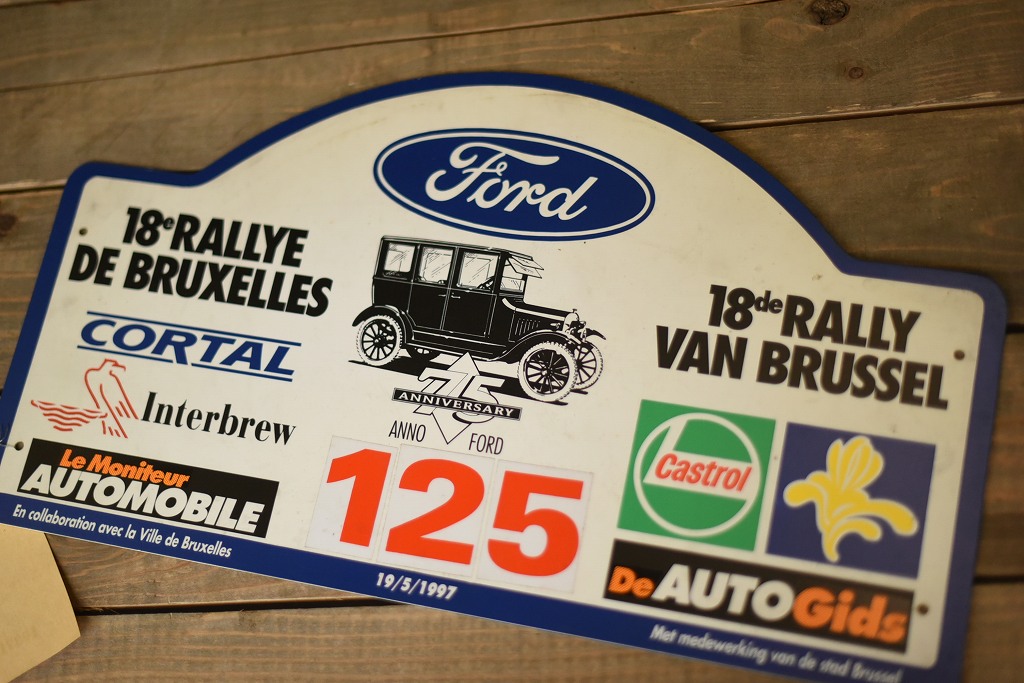 103715 FORD フォード　ラリープレート　ヴィンテージカークラブ　ナンバー　記念プレート　クラシックカー