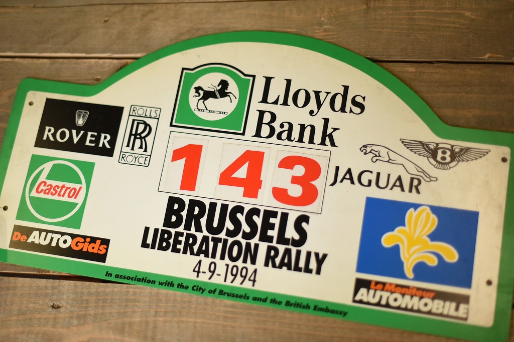 103740 ラリープレート　ヴィンテージカークラブ　ナンバー　記念プレート　クラシックカー