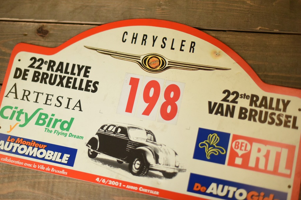 103745 クライスラー　ラリープレート　ヴィンテージカークラブ　ナンバー　記念プレート　クラシックカー