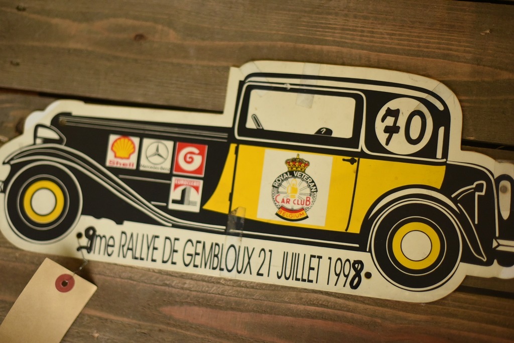 103764 ラリープレート　ヴィンテージカークラブ　ナンバー　記念プレート　クラシックカー