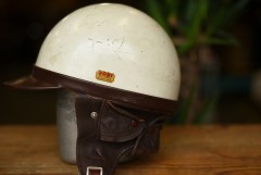 103788 「JOBI」　ヴィンテージ　ハーフヘルメット　お椀ヘルUK MADE in ENGLAND ヘルメット|ヴィンテージ雑貨|ガレージグッズ　