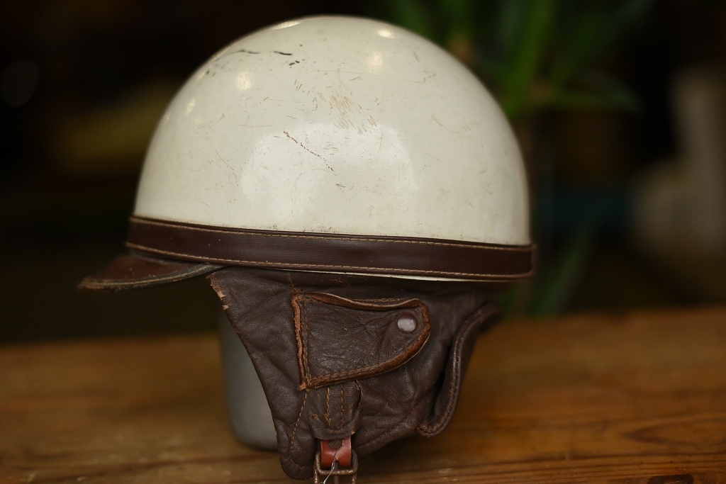 103792 ヴィンテージ　ハーフヘルメット　お椀ヘルUK MADE in ENGLAND ヘルメット