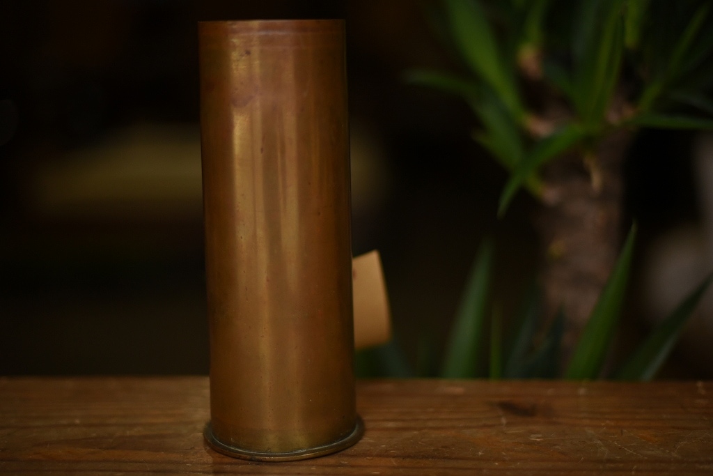 103906 ヴィンテージ　ブラス大型薬莢　真鍮製　大砲　砲弾