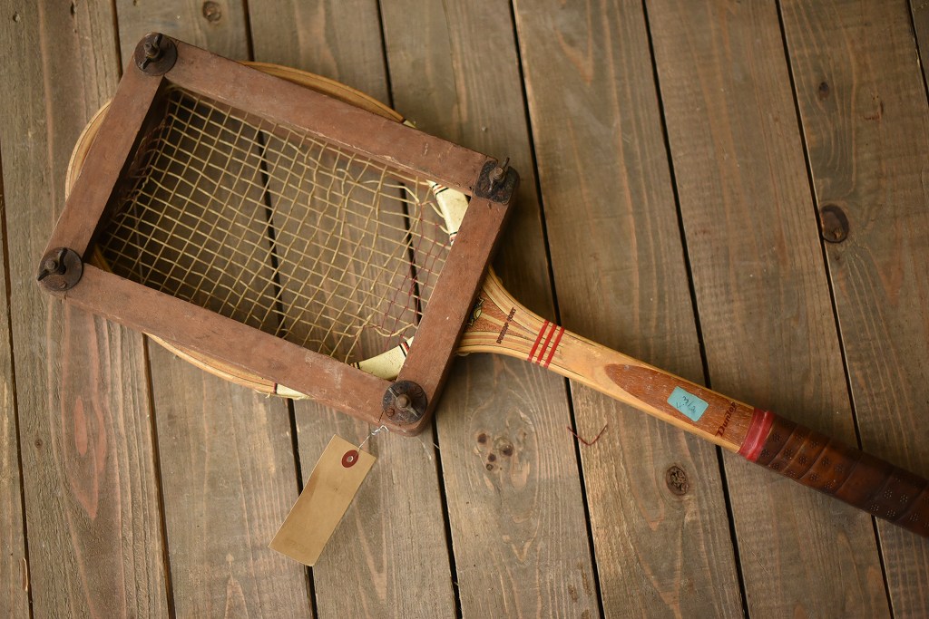 103880 ヴィンテージ ラケット　ラケットプレス付属　英国製　MADE IN ENGLAND