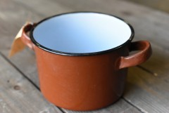 103843 ヴィンテージ ホーロー製　ミルクパン　ホットポット　鍋　MADE IN ENGLAND　英国|キッチン雑貨|テーブルウェア/ホーム・キッチン雑貨