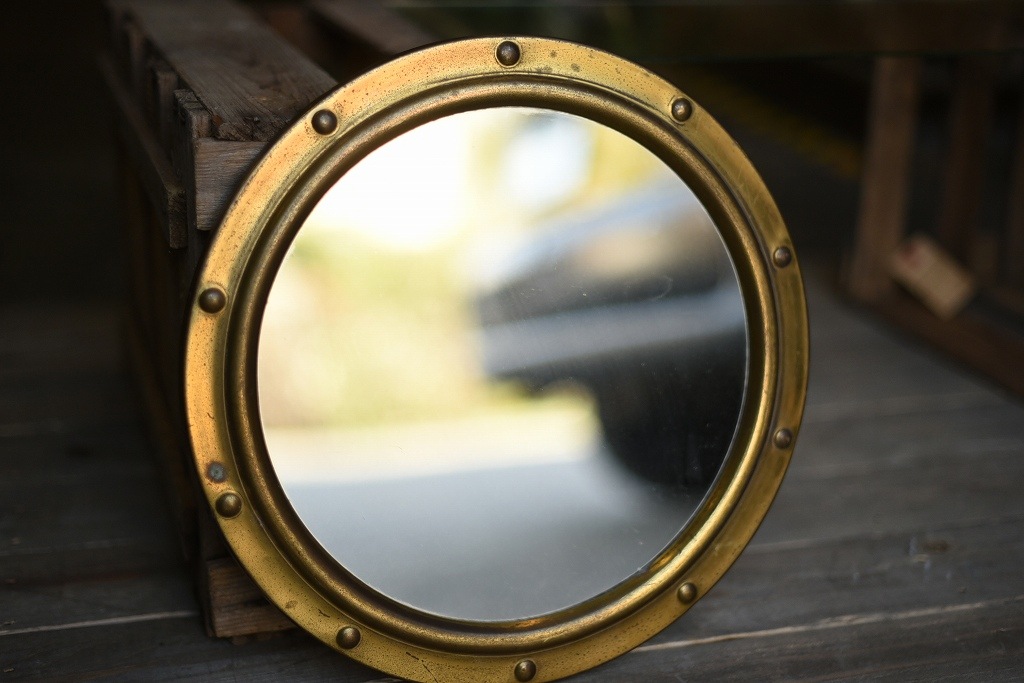 103974 ヴィンテージ　　ゴールド サークル　　ミラー