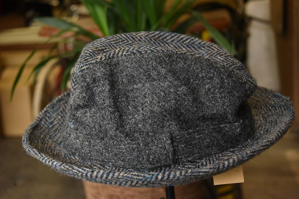 104048 ヴィンテージ 「MISTRAL」 HARRIS TWEED　ハリスツイード MADE IN FRANCE 　ハット　