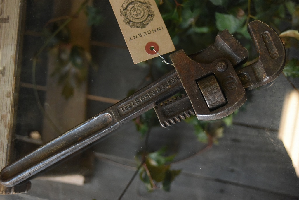 104339 UK ヴィンテージ　パイプレンチ　ツール　英国 MADE IN ENGLAND