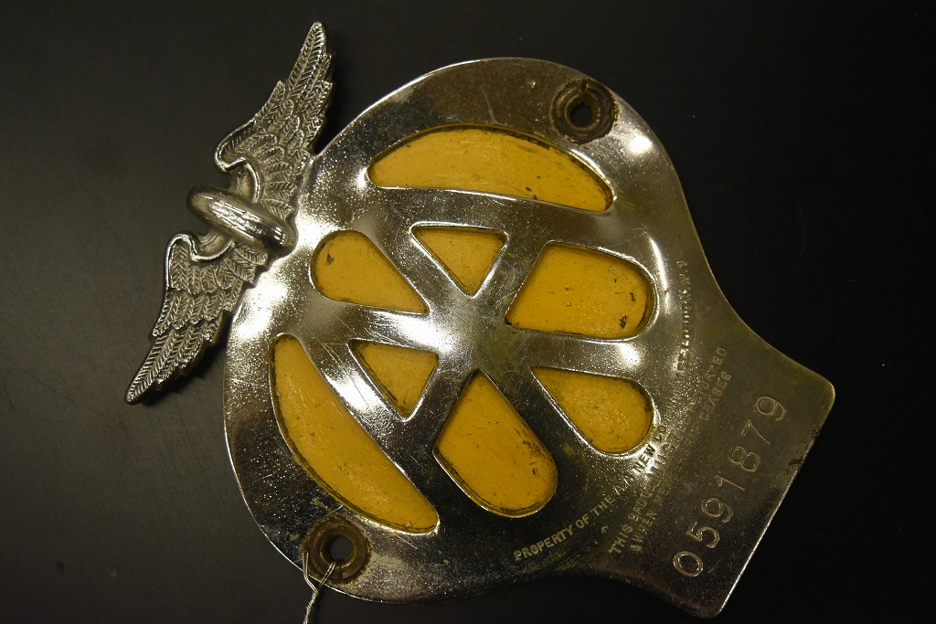 104616 ヴィンテージ　AA 「Automobile Association」 カーバッチ エンブレム　