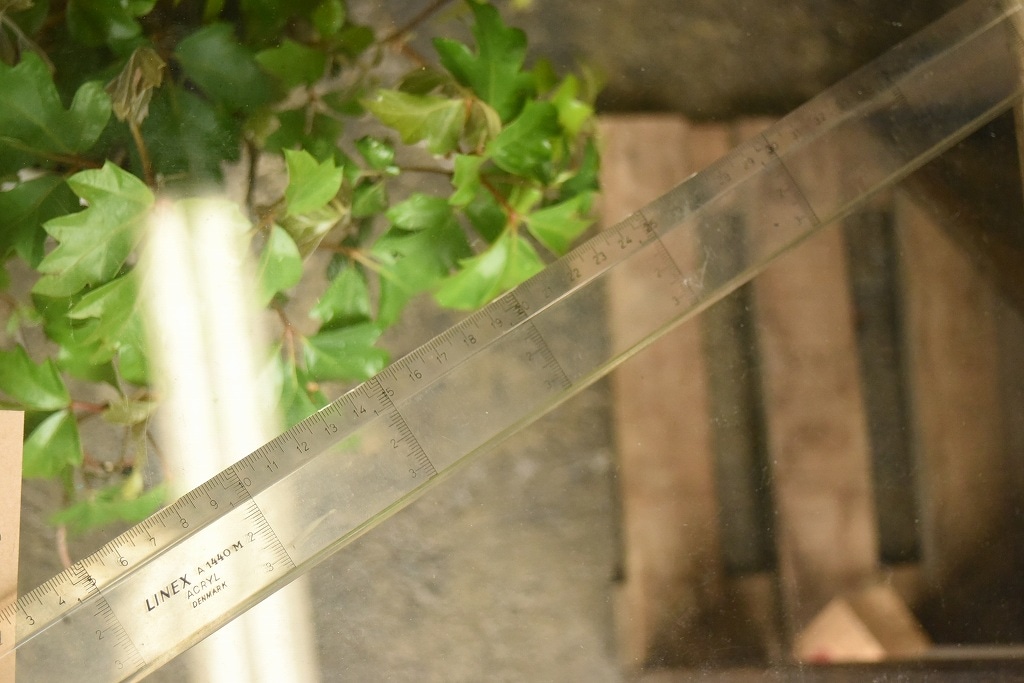 104831 ヴィンテージ　アクリルスケール　定規　ツール　 デンマーク製　MADE IN DENMARK