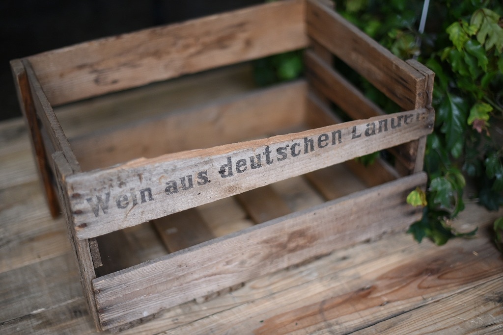 1292 UK ヴィンテージ　ワインボックス　「Wein aus deutschen Landen」 ウッドボックス　ドイツ製 MADE IN GERMANY