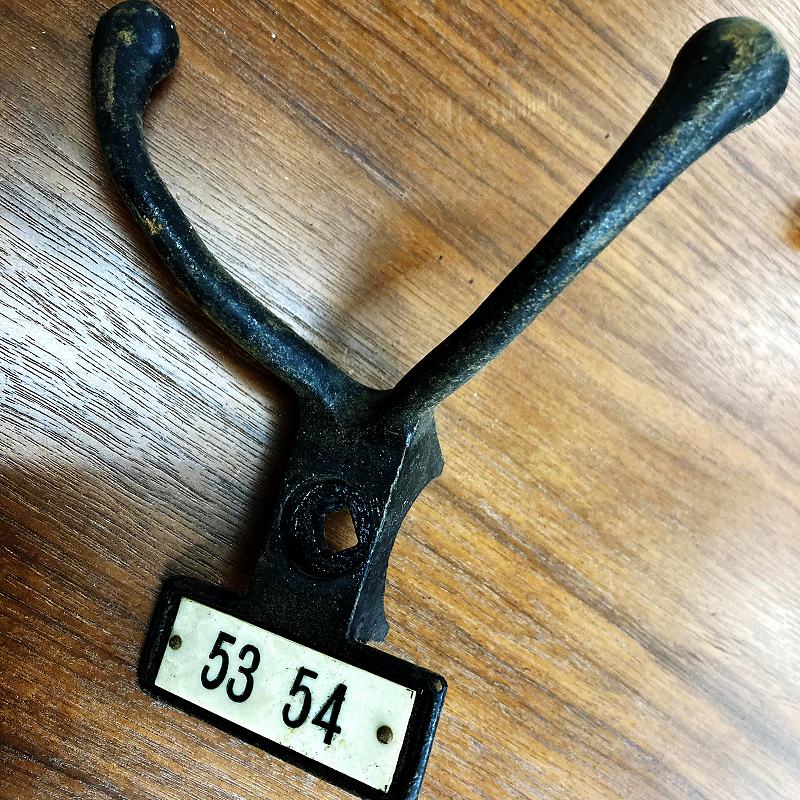 A0011 ヴィンテージ アイアン フック　ウォールハンガー　ダブルフック