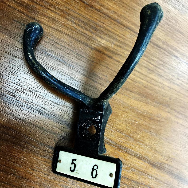 A0034 ヴィンテージ アイアン フック　ウォールハンガー　ダブルフック